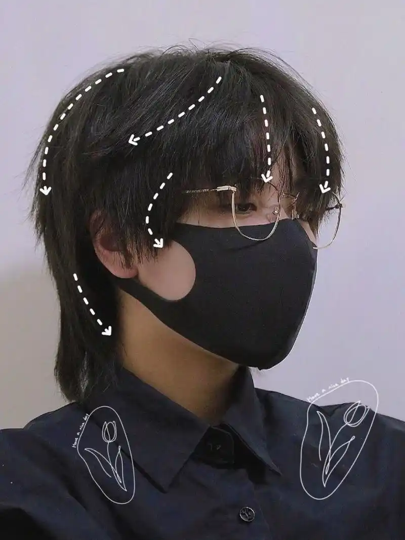 像是漫画里走出来的男主,太帅了97最近很的狼尾,也叫鲻鱼头!