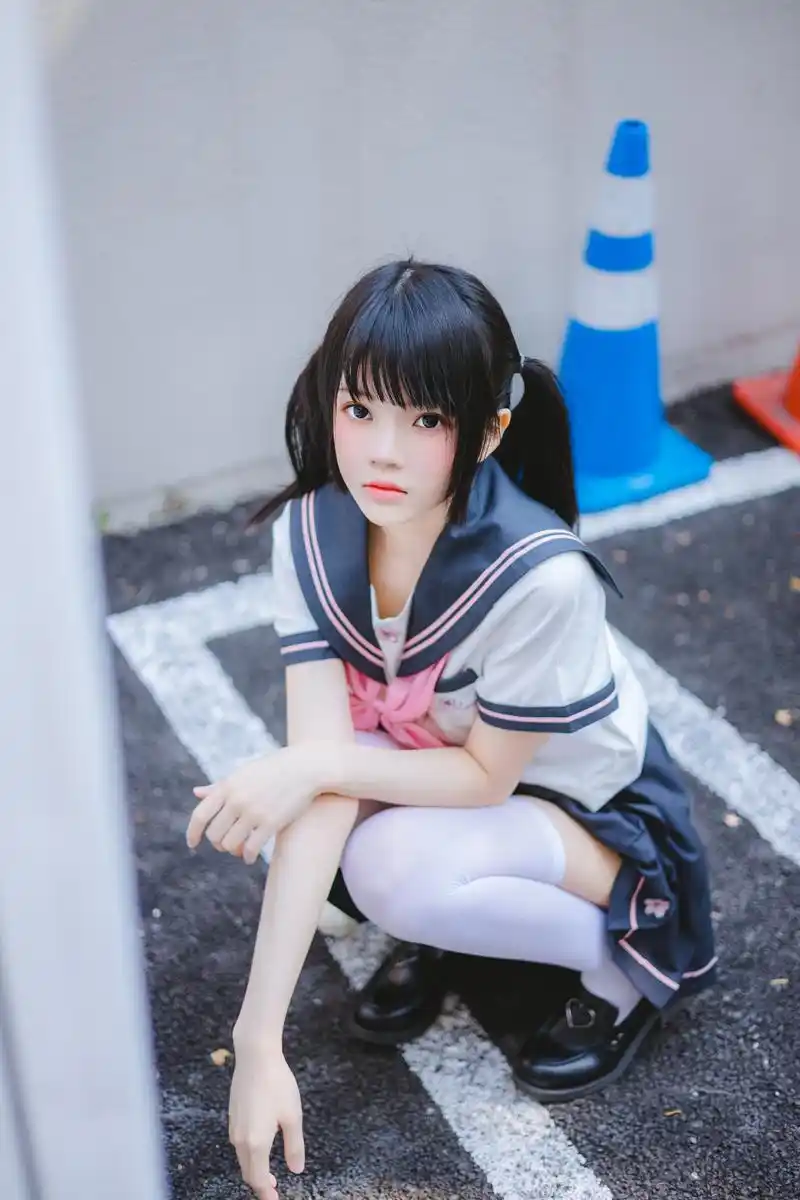 双马尾制服少女写真!#美少女# #jk制服