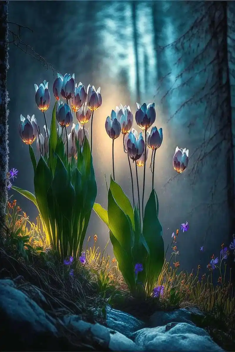 美丽和梦幻的郁金香#图文伙伴计划 #ai绘画 #kk画廊 - 抖音