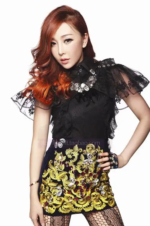 美发卷发海报写真发型图片理发店挂图订制性感写真