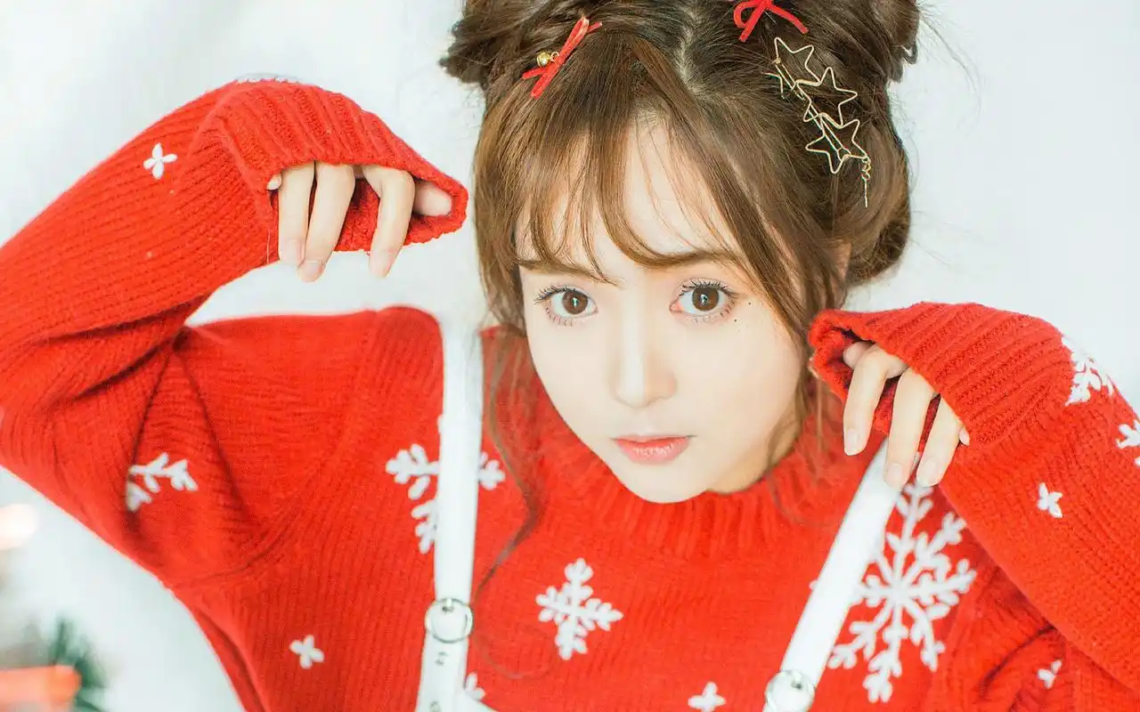 可爱美少女户外摄影高清电脑壁纸图片