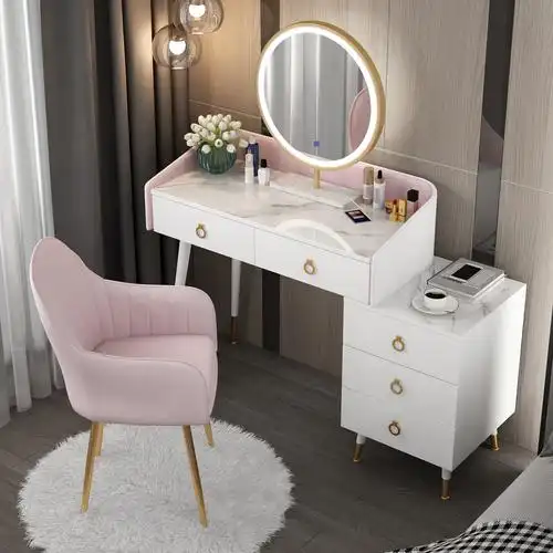 化妆台迷你梳妆台小型床边单人50cm60厘米公分卧室梳妆台