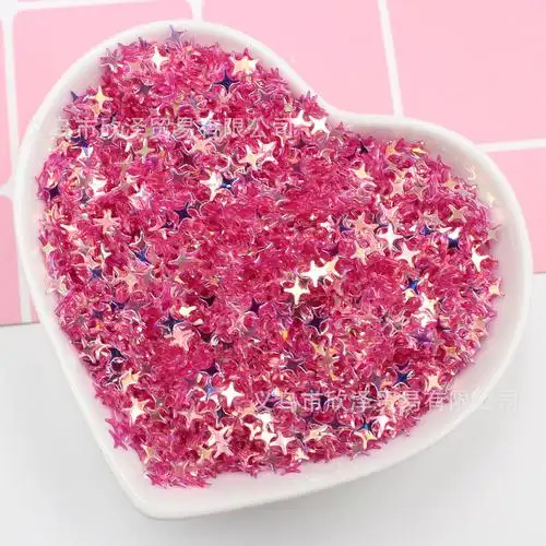 金光四角星亮片十字星亮片美甲手机壳贴片diy手工材料史莱姆配件