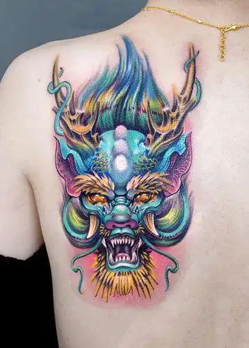 龙头纹身图案大全图片