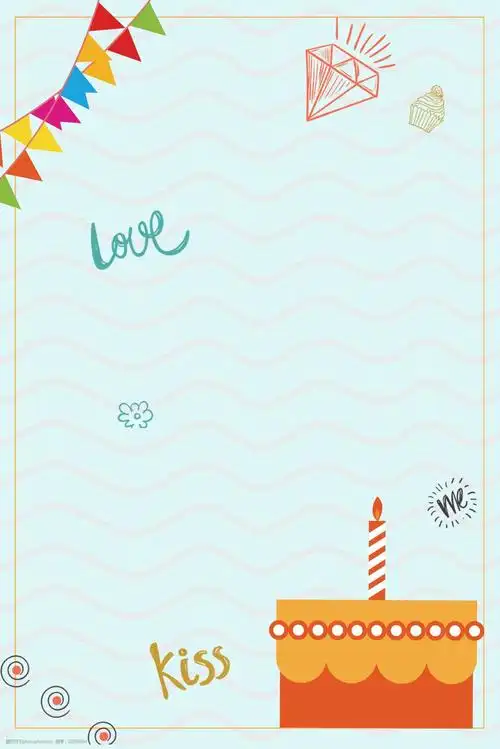 综艺卡通简约小清新背景