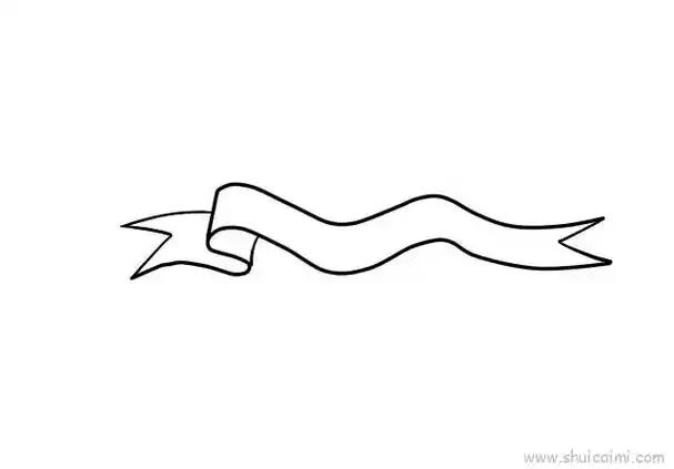 丝带简笔画画法图解