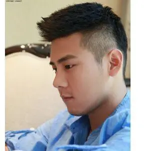 男士圆脸短发