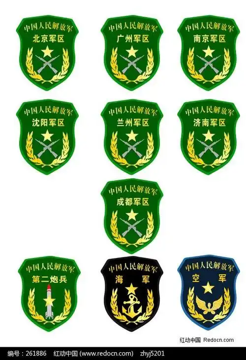 7大军和海陆空区臂章