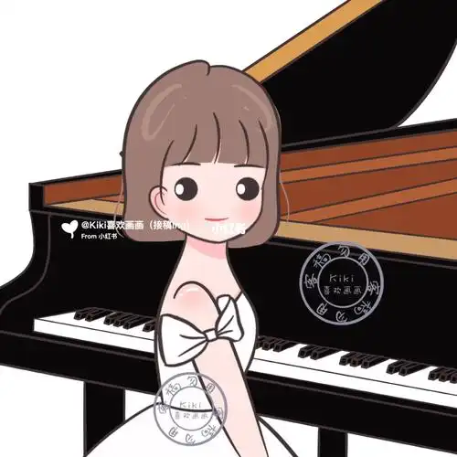 超可爱的钢琴老师头像