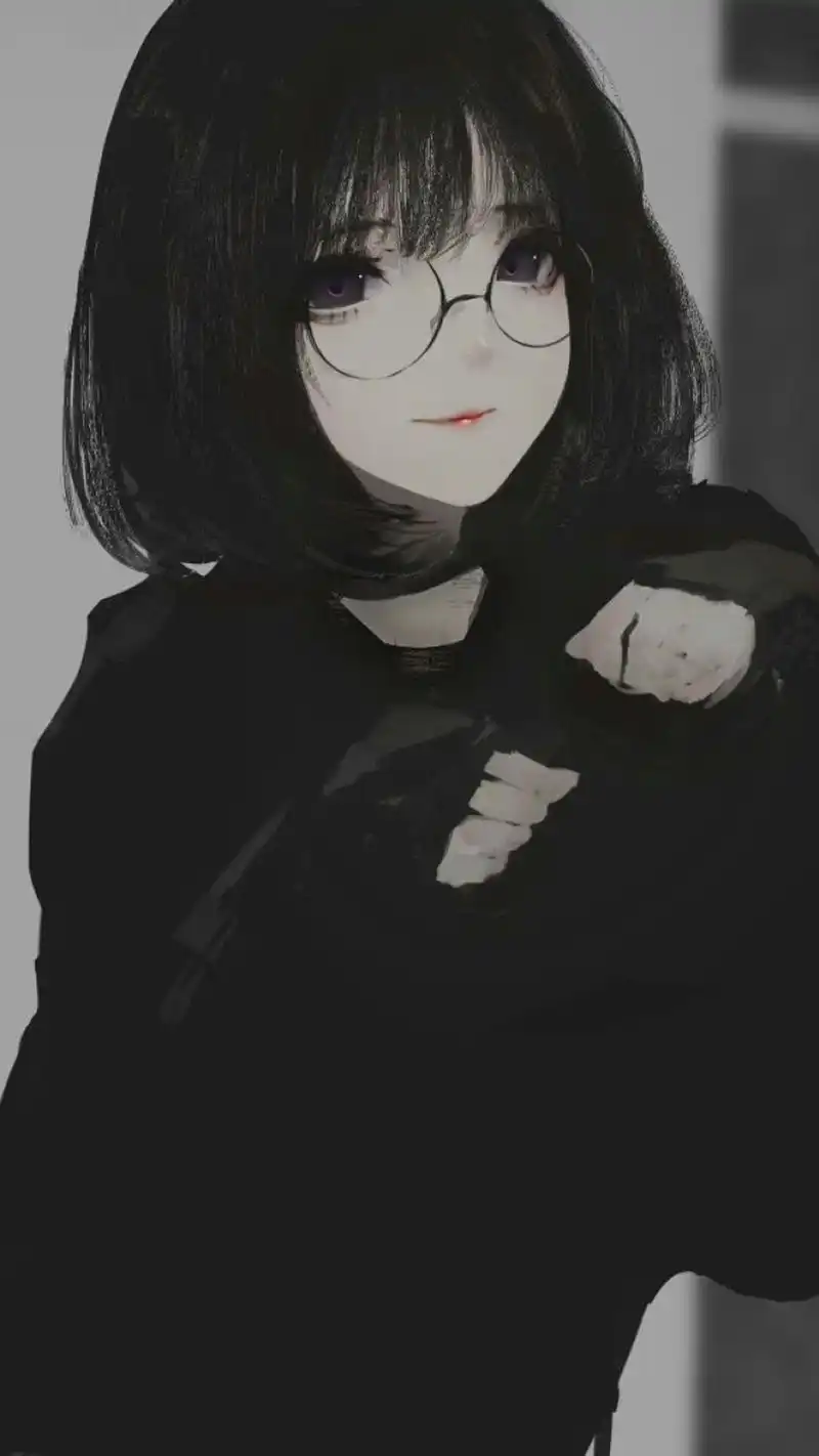 暗黑系动漫插画美少女图片手机壁纸