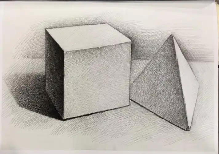 素描几何静物临摹范本