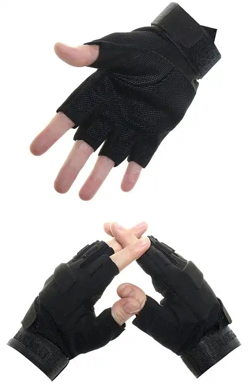 特种黑鹰战术半指手套男户外登山骑行健身运动防护作战手套军训军迷