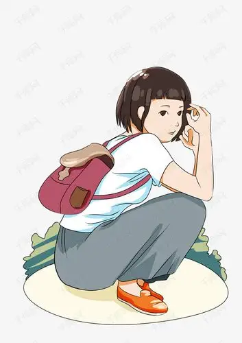 开学校园主题学生卡通人物