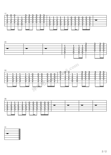 吉他谱 - 黄种人 谢霆锋