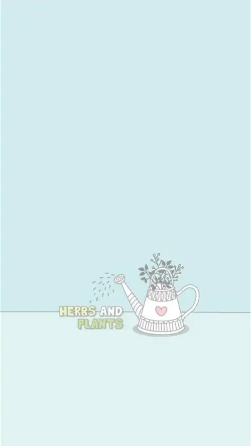 可爱 简单 插画 萌系 小清新 薄荷绿 蓝色 绿色 平铺