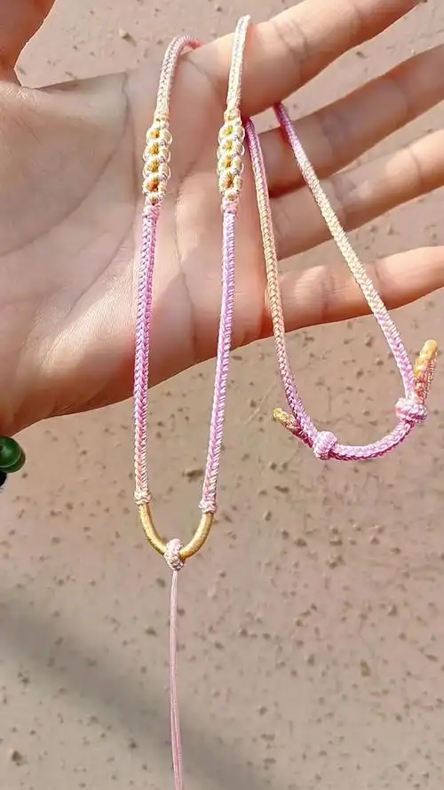 桃花结项链绳,编织美丽与好运