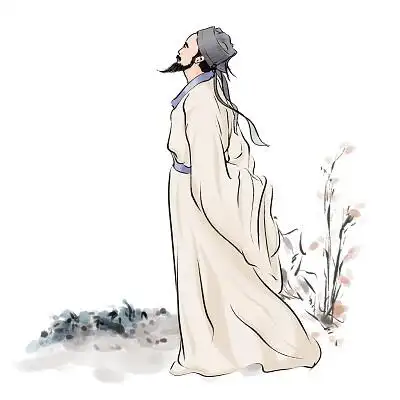 水墨古风名人文豪苏轼插画元素古代人物元素