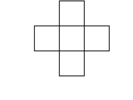 一个无盖的正方体棱长1厘米,画出他的展开图