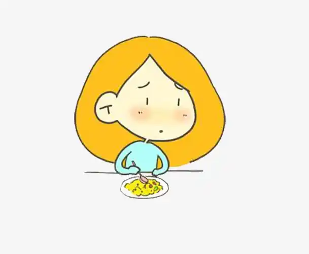 不想吃饭的小女孩