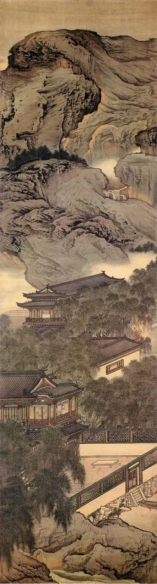 袁江 竹苞松茂图绢本 袁江 竹苞松茂图 5 part2经历900年传世名画