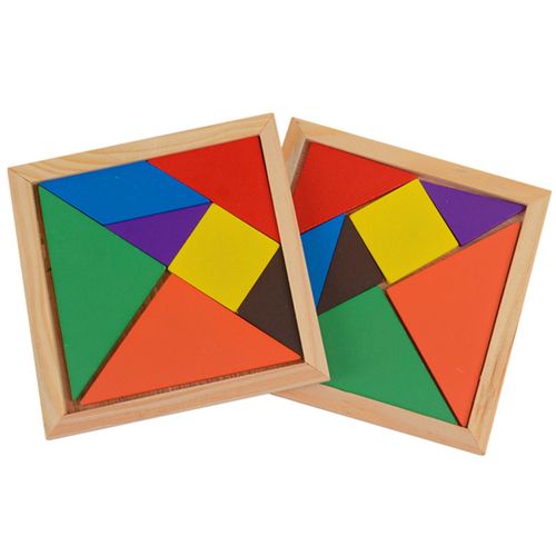 幼儿园益智拼图七巧板儿童小学生木质拼接图形拼图玩具几何七巧板
