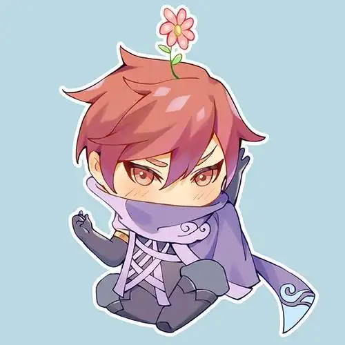 给帅气的澜朋友头上插花花