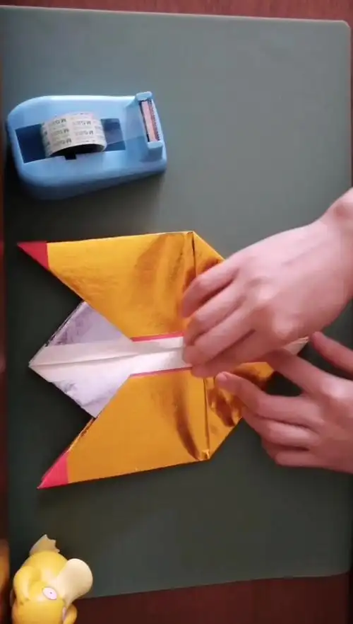 莲花聚宝盆折法八角聚宝盆寿金金银纸烧纸祭祖拜神