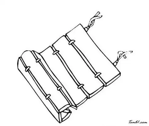 古代的竹筒书简笔画