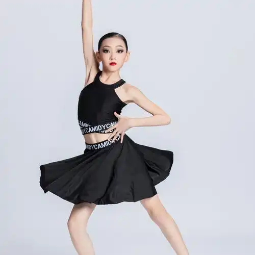 高级拉丁拉丁舞舞蹈裙服2022夏季新款少女儿童儿童演出服