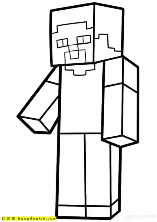 7张我的世界生物npc大全卡通涂色简笔画免费下载