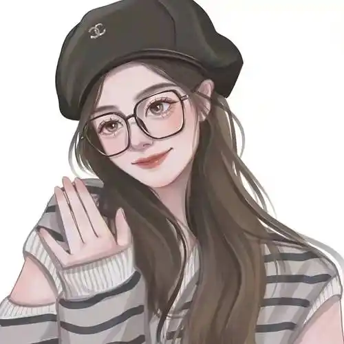 戴墨镜的女生头像_巧兔教学