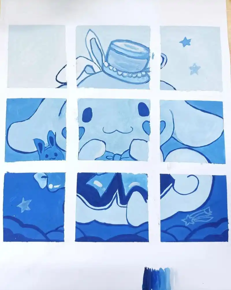 色彩构成明度九调 画了狗哥嘿嘿嘿