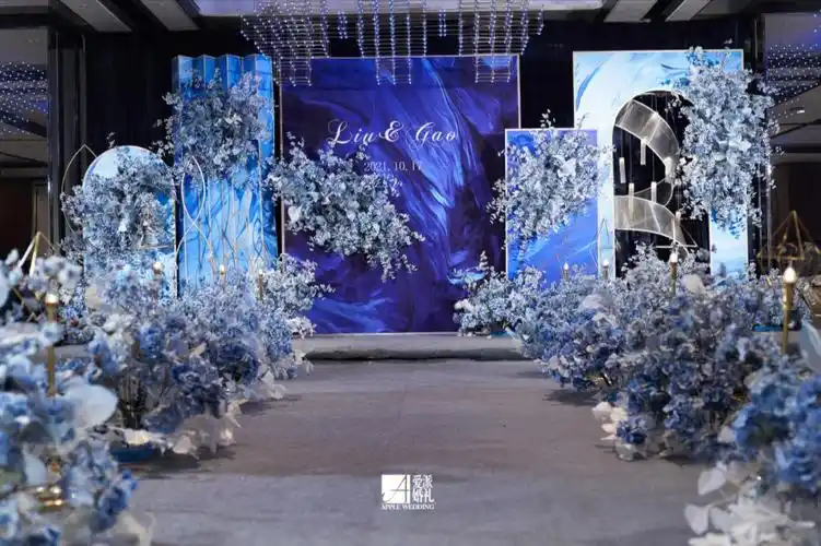 兰州婚礼宝蓝色婚礼深邃且悠长的颜色