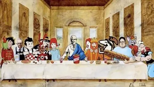 马里奥变耶稣网友大胆恶搞最后的晚餐