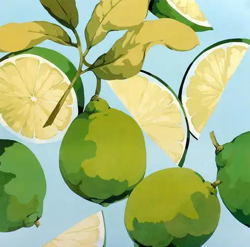 餐厅装饰画 现代餐厅油画 餐厅无框画 柠檬装饰画 c