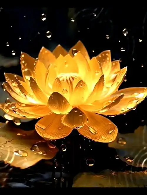 若你看到金色莲花,那便是好运的开始.