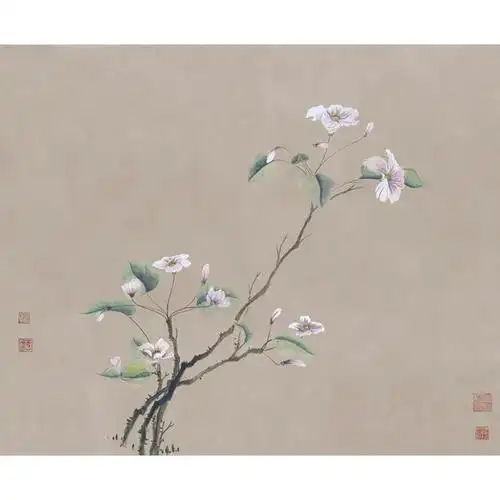 墙酷新中式花卉意境客厅卧室壁画