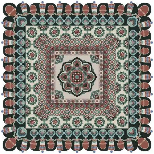 敦煌莫高窟盛唐团花纹藻井图案