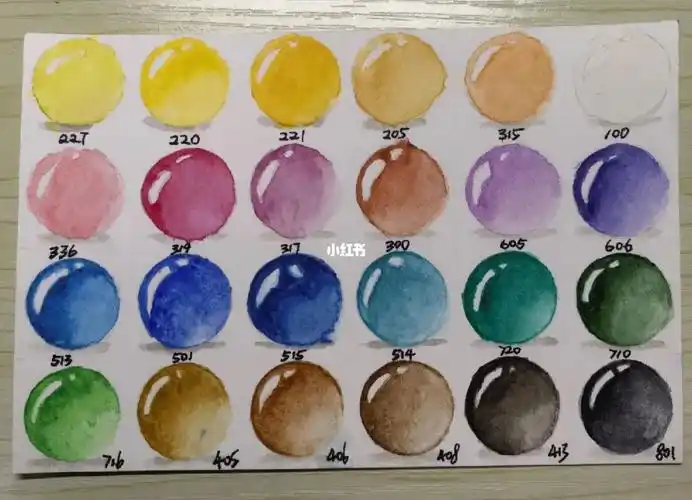 白夜24色学生级色卡