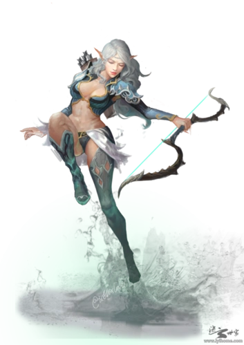 上古世纪# #女性角色# #游戏原画