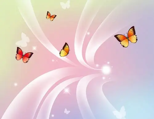 图片大全] 梦幻蝴蝶淡雅背景图片