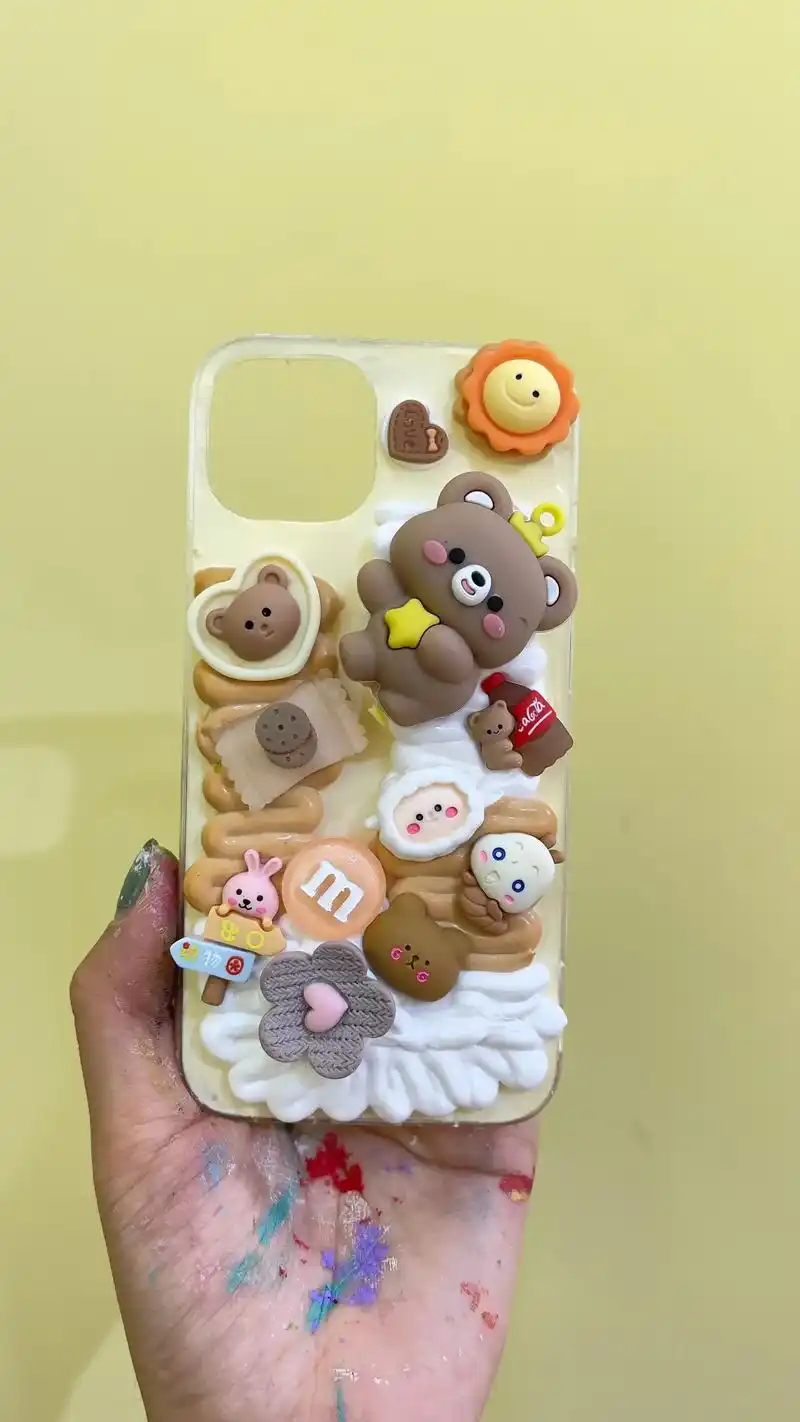 奶油胶手机壳  #手机壳 #手工 是发图片好一些呢还是发视 - 抖音