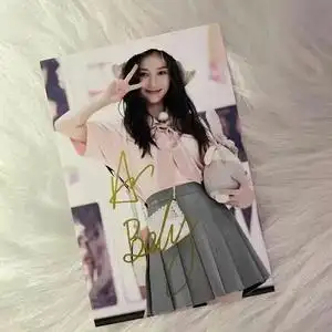angelababy杨颖亲笔签名照明星时尚周边礼物保真非印刷送同学礼品