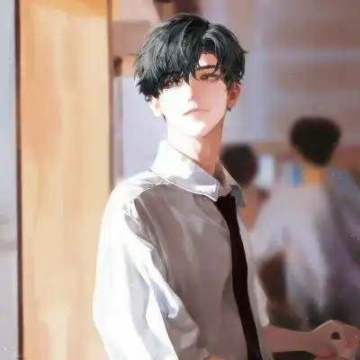 文艺干净男生头像手绘图片