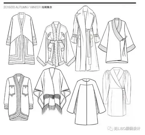100 服装设计平面款式图线稿【精选】分享!