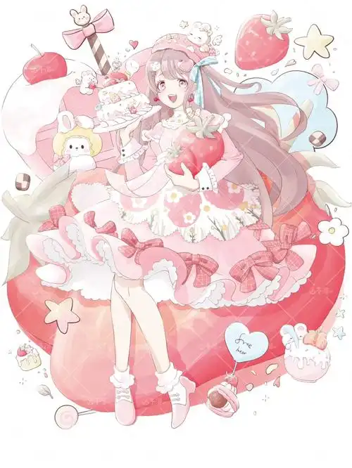 奶油胶#奶油#美食插画#头像#壁纸#二次元#蛋糕#咕卡贴纸#封面#可爱