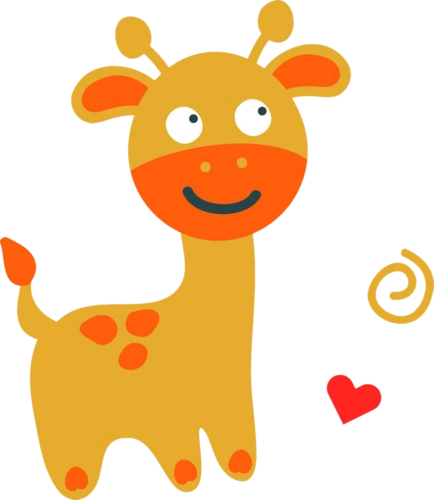 卡通动物长颈鹿