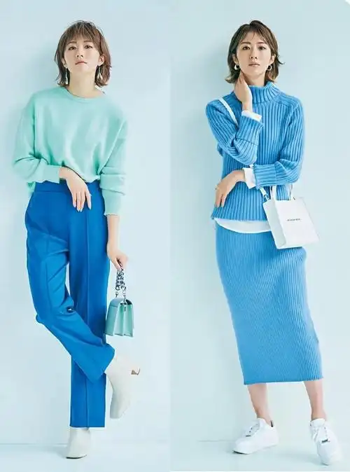 温柔,甜美的"配色"思路,干干净净穿搭的也很时尚,还显气质_腾讯新闻