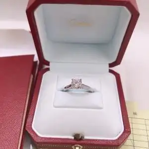 cartier/卡地亚 四爪戒指 订婚 结婚 钻戒 全套99新 二手奢侈品