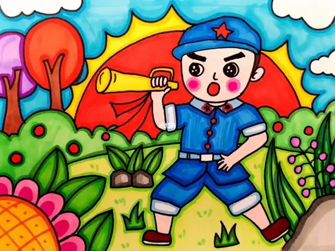 坚持每日一练~#国庆节 #画画  #简笔画  #绘画  #绘画日常  #画画的